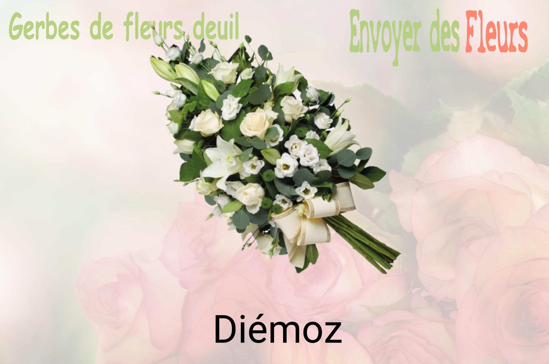 Gerbe de fleurs de deuil livrée à Diémoz